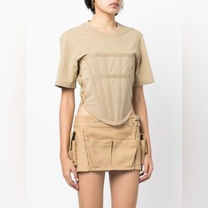 Dion Lee - Ribbed Corset T-shirt